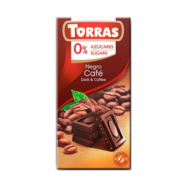 Chocolate Torras Negro con Cafe 75 g.