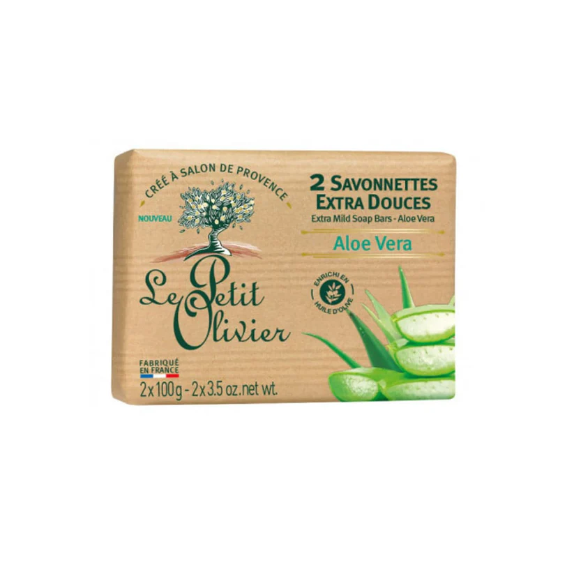 Le Petit Olivier 2 Jabones Sólidos Extra Suave Aloe Vera 2x100gr